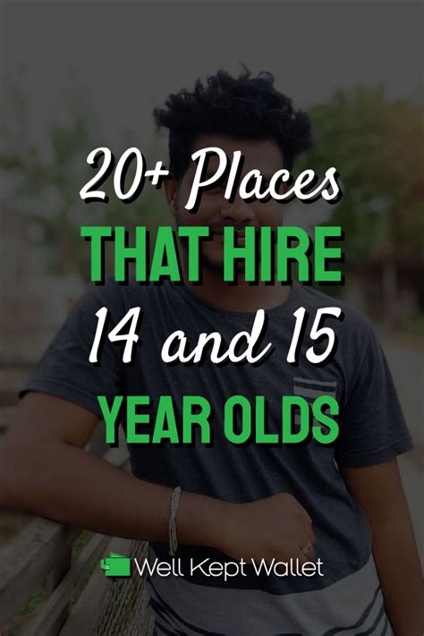 17 year old. . Places that hire 15 year olds